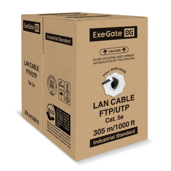 Кабель EXEGATE UTP4-C5e-CU-S25-OUT-PE-BK-305-FLUKE UTP